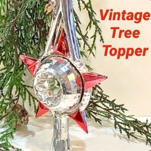 Vintage Indent Atomic Star Tree Topper Retro Mid Century Christmas Decorations